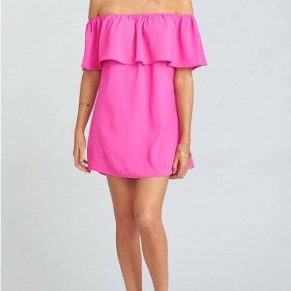 Show Me Your Mumu Small Hot Pink Off the Shoulder Blouse